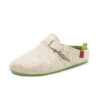 Andrés Machado - Hausschuhe für Herren - Winter - VAL - Unisex Slipper - Wolle und Filz - rutschfeste Gummisohle und herausnehmbares Fußbett - Weiß Grün EU 44
