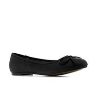 Andrés Machado - Klassische Ballerinas für Damen- TG104 - Hausschuhe mit flachem Blockabsatz - Elegante Damenschuhe Slipper für den Sommer aus Lederimitat - Schwarz EU 44