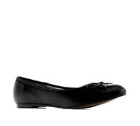 Andrés Machado - Klassische Ballerinas für Damen- TG104 - Loafer mit flachem Blockabsatz - Elegante Damenschuhe Slipper für den Sommer aus Lederimitat - Schwarz EU 46