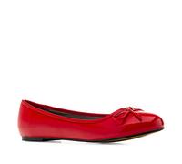 Andrés Machado - Klassische Ballerinas für Damen- TG104 - Loafer mit flachem Blockabsatz - Elegante Damenschuhe Slipper für den Sommer aus Lacklederimitat - Rot EU 42