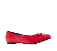 Andrés Machado - Klassische Ballerinas für Damen- TG104 - Loafer mit flachem Blockabsatz - Elegante Damenschuhe Slipper für den Sommer aus Lederimitat - Soft Rot EU 46