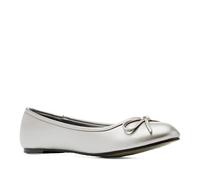 Andrés Machado - Klassische Ballerinas für Damen- TG104 - Loafer mit flachem Blockabsatz - Elegante Damenschuhe Slipper für den Sommer aus Lederimitat - Soft Silber EU 46