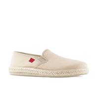 Andrés Machado - Slipper für Damen und Herren - AM500 - Mokassins für den Sommer - Unisex Hausschuhe - Espadrilles aus Leinen mit Rutschfester Gummisohle und Jute - Beige, EU 44