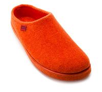 Andres Machado Unisex Hausschuhe für Damen und Herren für Sommer und Winter - Slipper/Pantoffeln - AM001 - Oberteil aus Filz - mit Rutschfester Gummisohle, Orange, 38 EU