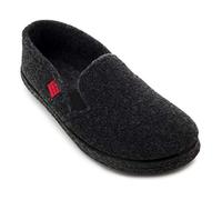 Andres Machado Unisex Hausschuhe mit geschlossener Hacke für Damen und Herren für Sommer und Winter - Slipper/Pantoffeln - AM002 - Oberteil aus Filz - mit Rutschfester Gummisohle, Schwarz, 39 EU