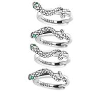 ANDRESLAD 2 Paare Schlangen Ohrstecker aus Silber mit Grünen Zirkonia Modische Elegante Schmuckstücke für Damen Vielseitig Tragbar für Alltag und Festliche Anlässe