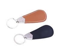 ANDRESLAD 2 Stück Kleine Pu schuhlöffel mit Schlüsselring Multifunktionale Tragbare Lederschuhlöffel Langlebig Umweltfreundlich Praktische Anziehhilfe für Schuhe und Stiefel