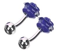 ANDRESLAD 2 Stück Manschettenknöpfe Rose aus Metall Anzugschmuck für Damen Herren Fest Sitzend Glatte Oberfläche Business Formeller Alltag