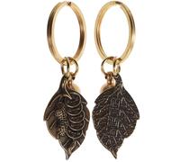 ANDRESLAD Feng Shui Blattkürbis Schlüsselanhänger aus Messing 2 Stück Chinesischer Stil Glücksbringer und Wohlstand als Taschenanhänger