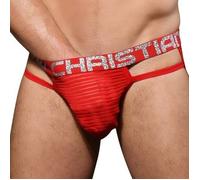 Andrew Christian Almost Naked Stripe Sexy Brief Rot Polyester Small Herren