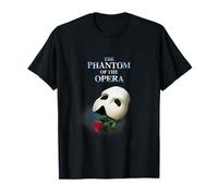 Andrew Lloyd Webber Offizielles Phantom der Opera Logo T-Shirt, Damen, Unisex-Erwachsene, Kurzarm, Schwarz, S