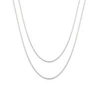 Androxeda 2 Stück Ketten Damen, Silberne Damen Halsketten, Zarte Und Elegante Halskette Für Frauen, Perfekt Für Alltag, Party, Hochzeit Und Als Geschenk