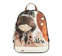 Anekke Alma Rucksack mit 3 Fächern, praktischer Stil, gefütterte Innenseite und verstellbare Griffe, Maße: 24 x 30 x 12 cm, Zubehör und Accessoires für Damen, Mehrfarbig