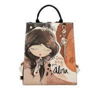 Anekke Alma Rucksack Quadratisch Braun/Weiß