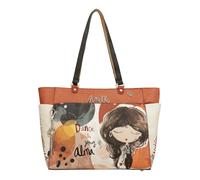 Große Schultertasche - geräumig und vielseitig | Außentaschen und Doppelgriff - Maße: 41 x 33 x 15 cm - Zubehör und Accessoires für Damen, Mehrfarbig