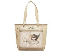 Anekke - Anekke Memories Langgriff-Shopper hell gemustern Beige