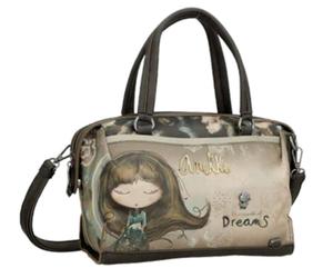 Anekke - Anekke Real Henkeltasche gestanzt Comicprint beige Beige