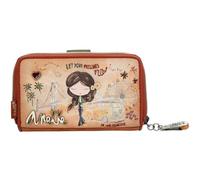 Anekke Peace & Love Geldbörse RFID Schutz 15 cm, braun mehrfarbig
