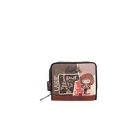 Anekke Geldbörse Mademoiselle RFID mit Reißverschluss Schwarz/Rot klein