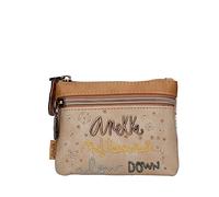 Anekke - Damengeldbörse - kleine Geldbörse - Geldbörse aus Kunstleder mit Fach und doppeltem Reißverschluss - mediterrane Kollektion - Damenzubehör und Zubehör - Maße 14 x 10 x 1 cm, bunt, One size