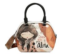 Anekke Große Bowlingtasche, großes Fassungsvermögen, Umhängetasche und Handgriffe, Maße: 32 x 22 x 11 cm, Zubehör und Accessoires für Damen, Mehrfarbig