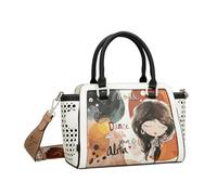 Anekke Große Bowlingtasche, inspiriertes Design, abnehmbare Umhängetasche und Taschen, 34 x 27 x 12 cm, elegante Accessoires für Damen, Mehrfarbig, Large