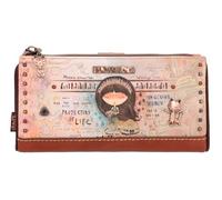 Anekke - Große Damen-Geldbörse mit RFID-Schutz - Geldbörse aus Kunstleder für Damen mit Zunge und Reißverschluss - Zubehör und Zubehör für Damen - 20 x 10 x 2 cm, bunt