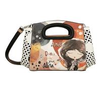 Handtasche mit Umhängetasche, praktisches Design, gefütterte Innenseite und Handgriffe, Maße: 32 x 20 x 12 cm, Zubehör und Accessoires für Damen, Mehrfarbig