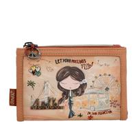 Anekke Peace & Love Geldbörse RFID Schutz 14.5 cm mehrfarbig (TAS012073) braun