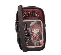 Anekke Mini-Schultertasche Mademoiselle 2 Fächer Reißverschluss Schwarz/Rot XS