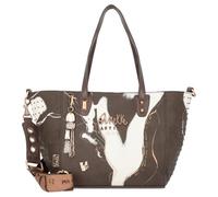Anekke - Shopper Damentasche - große Tasche aus Kunstleder mit 2 Griffen, Umhängetasche und Reißverschluss - Braun Schuhe - Accessoires und Accessoires für Damen - Maße 25 x 23 x 18 cm, bunt,