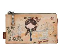 Anekke Peace & Love Geldbörse RFID Schutz 17.5 cm mehrfarbig (TAS012075) braun