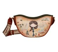 Anekke Peace & Love Oval Crossbody Bag Camel