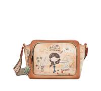 Anekke - Anekke Peace & Love Umhängetasche mit Blumen-Anhänger multicolor beige braun - Farbe - Braun