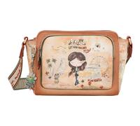 Anekke Peace & Love Rectangular Crossbody Bag Camel