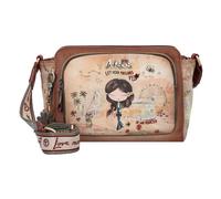 Anekke - Anekke Peace & Love Umhängetasche mit Blumen-Anhänger multicolor beige braun - Farbe - Braun