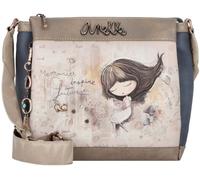 Anekke Umhängetasche mit 3 Fächern, Organisation und Stil in einer Tasche, mehrere Taschen und verstellbarer Schulterriemen, Maße: 28 x 24 x 8 cm, Mehrfarbig, OneSize