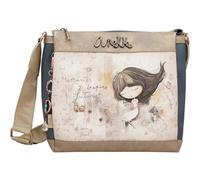 Anekke Umhängetasche mit 3 Fächern, Organisation und Stil in einer Tasche, mehrere Taschen und verstellbarer Schulterriemen, Maße: 28 x 24 x 8 cm, Mehrfarbig, OneSize