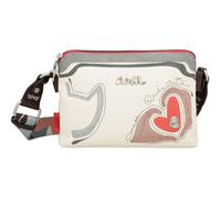 Anekke Umhängetasche mit zwei Fächern, praktisch und funktional, unabhängige Fächer und Gesäßtasche, Maße: 24 x 16 x 8 cm, Accessoires für Damen, Mehrfarbig