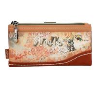 Anekke | Geldbörse All-in-One Weich Kollektion Flowers | Große Kartenhalter und Münzfach Damen Original Inspiration 60er Jahre | 20 x 11 x 4 cm | Farbe Camel, braun, 20 x 11 x 4 cm