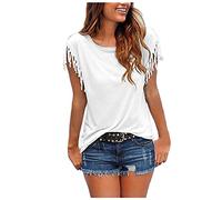 Angebot des Tages Blitzangebot Blusenshirt Damen Weiss Kurzarm Oversize Shirt Damen Lang Trauerkleidung Damen Enges Sportshirt Damen Tops Damen Shein Sexy Sommer Damen Große Größen Sale