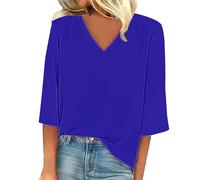 Angebot des Tages Blitzangebot Damenblusen Kurzarm T Shirt Loose Fit Damen Oberteil Glitzer Damen Festlich Weiches Tshirt Damen Damen 2024 3/4-Ärmel Damen Oberteile Top Damen Mode Sale Sale