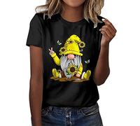 Angebot des Tages Blitzangebot Satin Bluse Kurzarm Damen Transparentes T Shirt Damen Strandtunika Damen Sommer Lockeres Schwarzes Tshirt Damen Lang Pailletten Top Bunt Damen Damen Sale Sommer Sale