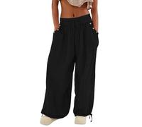 Angebot des Tages Lockerehose Damen Weites Bein Sommerhose Damen Leicht 3/4 Haremshosen Damen Weite Hose Damen Elegant Hosen Sommer Damen Leicht Haremshose Mit Taschen Opus Hose Damen Sale