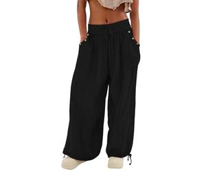 Angebot des Tages Lockerehose Damen Weites Bein Sommerhose Damen Leicht 3/4 Haremshosen Damen Weite Hose Damen Elegant Hosen Sommer Damen Leicht Haremshose Mit Taschen Opus Hose Damen Sale