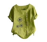 Angebot des Tages Sale Damen Sommer Casual Bluse Elegant Feder Drucken Tshirt Edle Damen Oberteile Button Down Shirt Damen Top Damen Sommer Sexy Bluse Fuer Alte Damen Damen Sale Sommer Sale