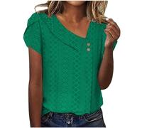 Angebot des Tages Sale Mousseline Bluse Damen Running Shirts Für Damen Tunika Hellblau Damen Damen Tshirt Streifen Frauen Kurzarm Rüschen Top Elegante Bluse Damen Festlich Damenbekleidung Sale