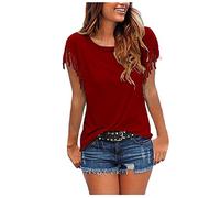 Angebot des Tages Sale Schlupfbluse Mit Gummizug Am Bund Six-Pack T-Shirt Absfit Mode Für Mollige Frauen Damen Tshirt Mit Leoprint Haengerchen Top Damen Marken Oberteile Damen Sale