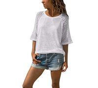 Angebot Sale Tshirt 3/4 Arm Damen Viskose Shirt Schnittmuster T-Shirt Schwarz Weiss Gestreift Unterhemd T XL Coole Ausgefallene Tshirts Shirts Für Teenager Mädchen Tunika Hemd Bluse Mit