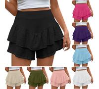 Angebote Bekleidung Shorts Damen Sommer Kurze Hose High Waist Bermuda Freizeitshorts Lässige Sport Laufhose Weitem Bein Elastisch Taille Sporthose Kurz Strandhose Blitzangebote